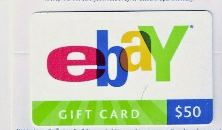 Vintage Ebay Gift Cards Overlapping  Lettering No Cash Value