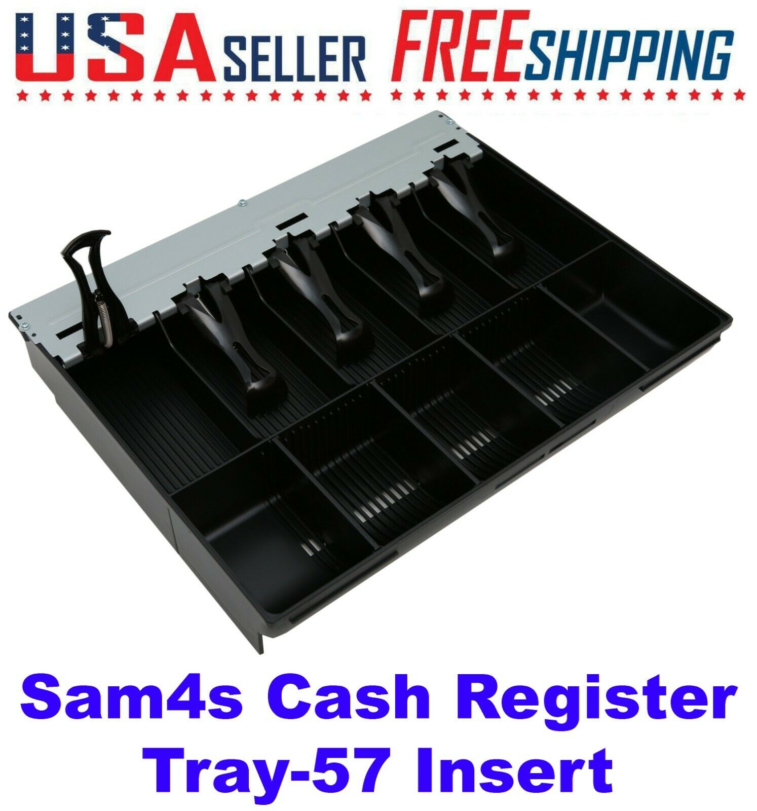 Sam4s Tray 57 Cash Drawer Insert Money, 5 Bills, 5 Coins Er-5200 Er-5215 Er-5240