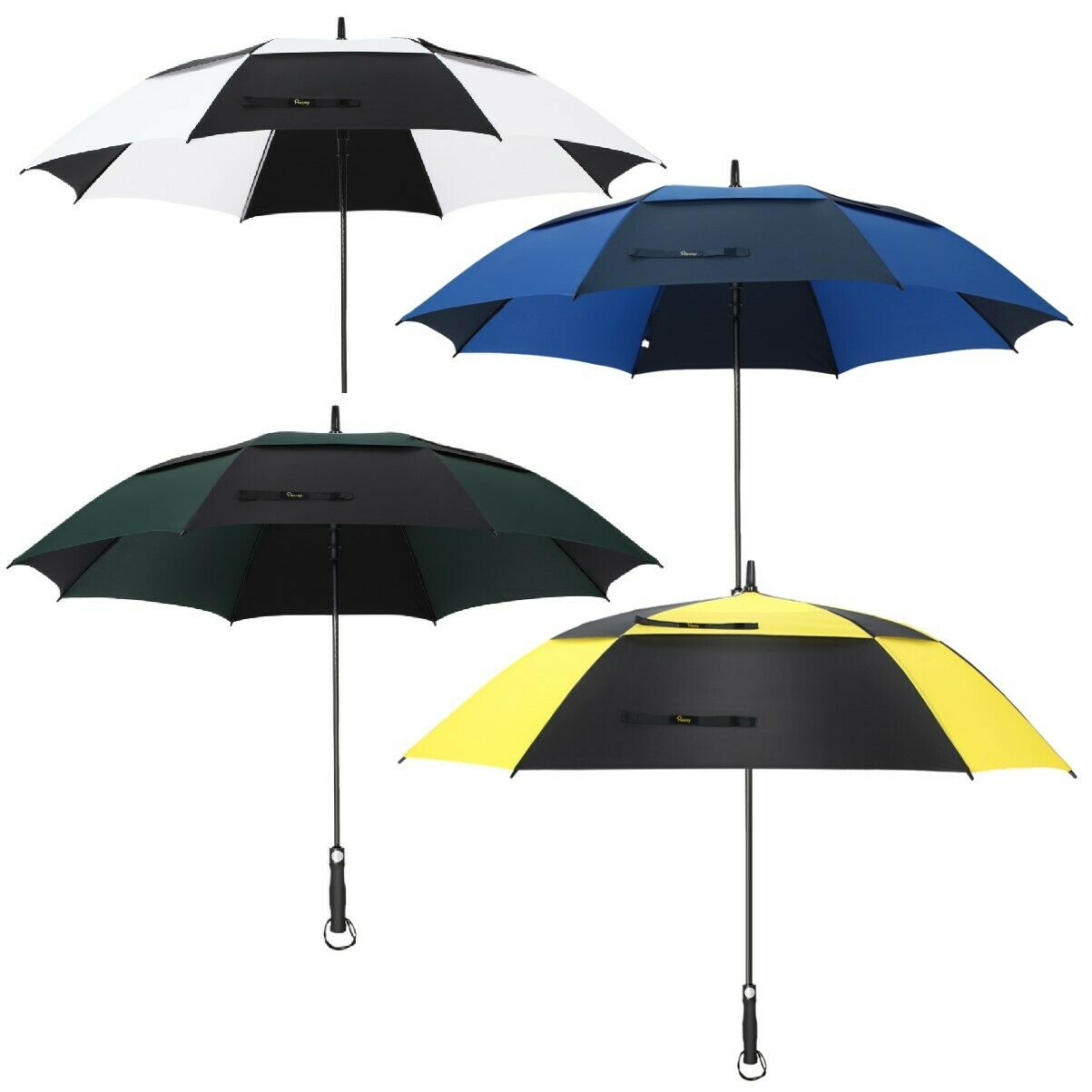 68 In Extra Large Automatic Golf Umbrella Double Canopy Vented Umbrella