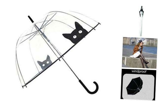 Stick Clear Bubble Umbrella (the Enhanced Edition And Dog) - Auto Open - Cat
