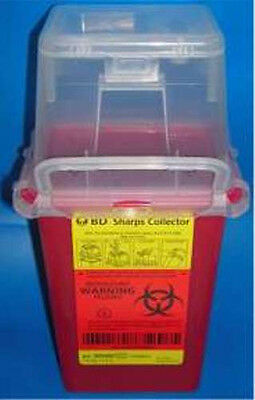 Bd Phlebotomy Sharps Container 1.5qt Nestable Red Waste Collector 305487 New