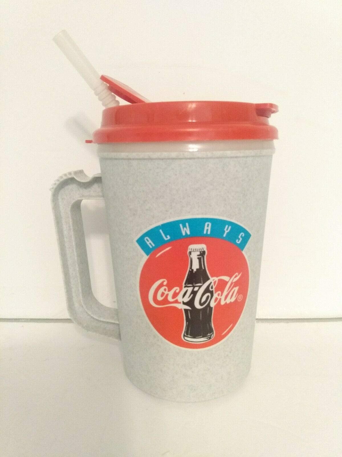 Vintage Always Coca Cola Insulated Beverage Drink Mug Red White 22 Oz Hot Cold