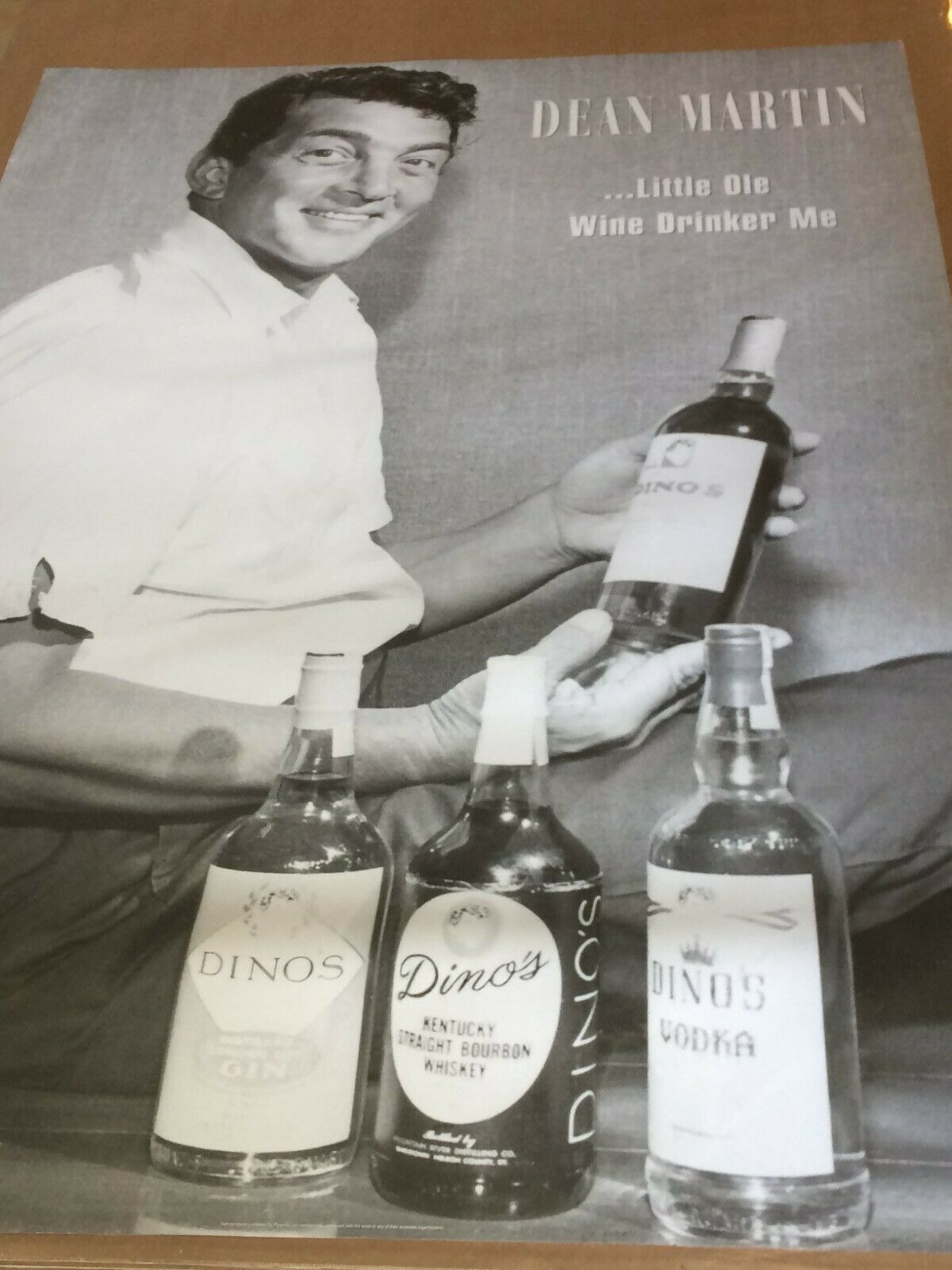 Dean Martin, Rat Pack, Little Ole Wine Drinker Me   24x36 Poster Mint B/w