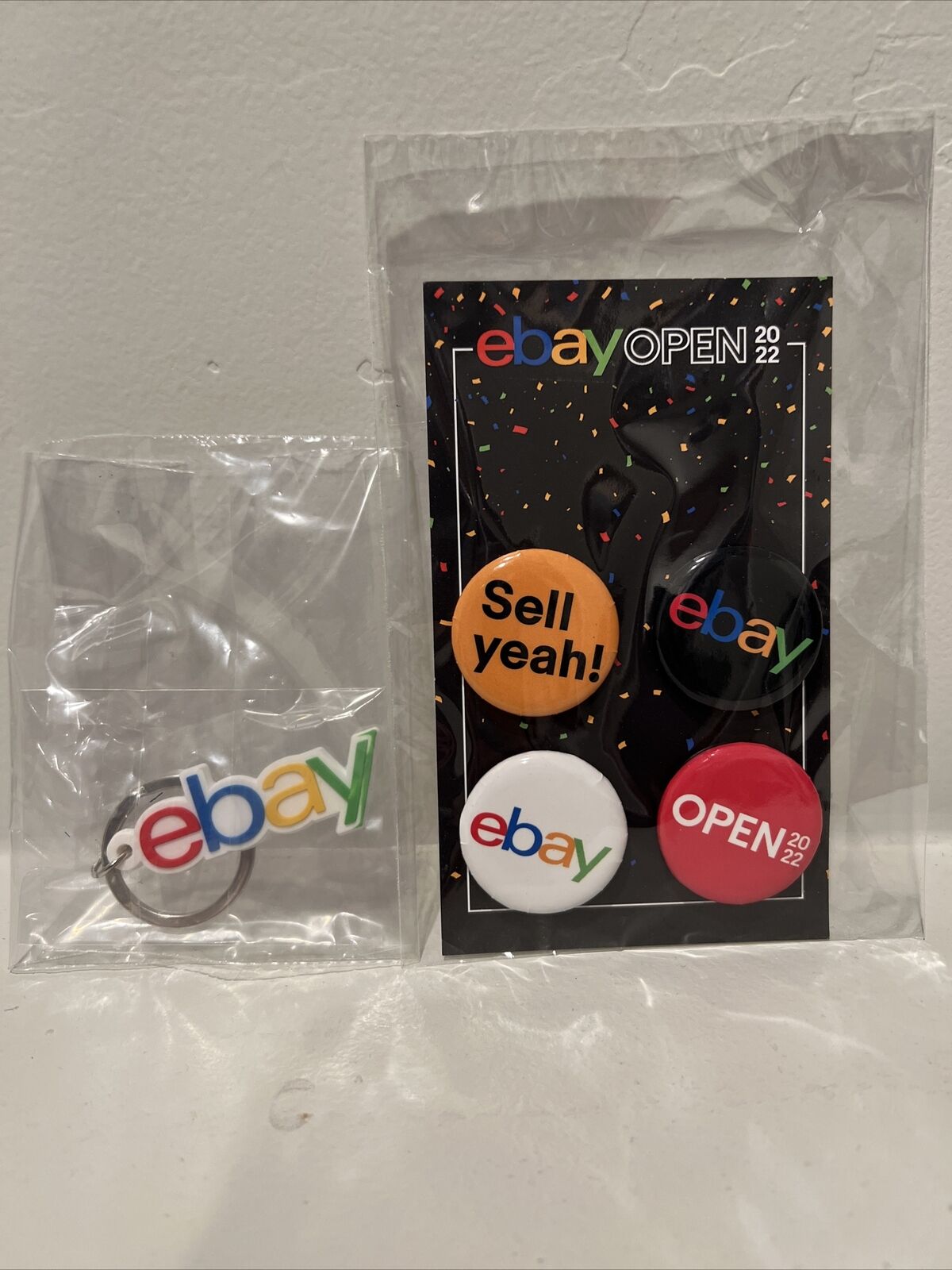 Ebay Open 2022 Official Keychain Swag Key Tag Color Logo Keyring And Buttons