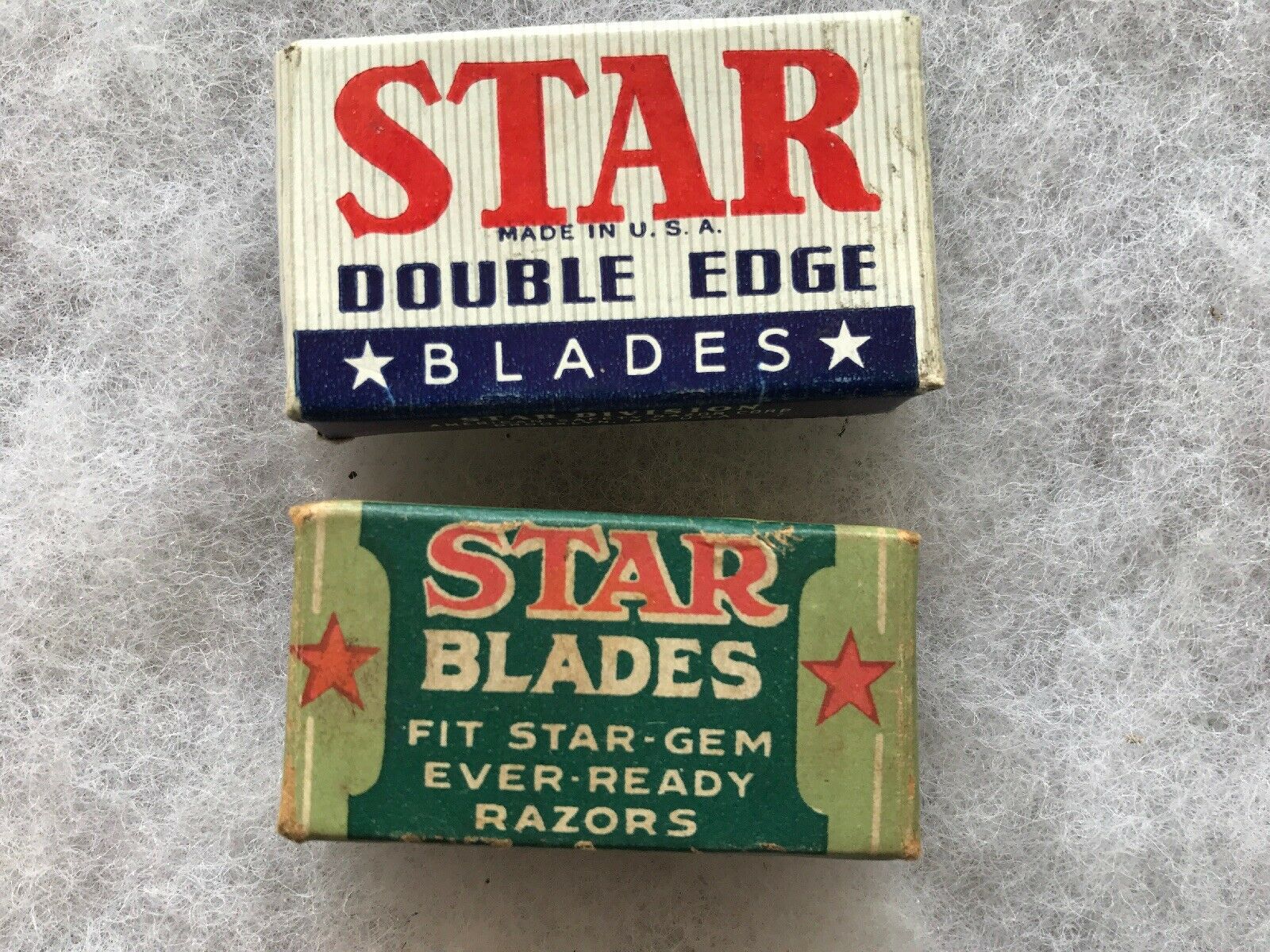 2 Different Star Brand Vintage Razor Blade Boxes With Blades