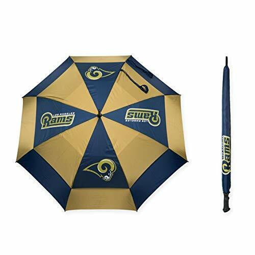 Nfl Los Angeles Rams 62" Double Canopy Windproof Umbrella, New
