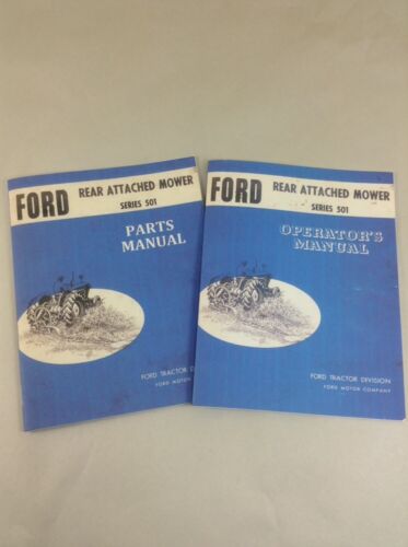 Ford Series 501 Rear Attached Mower Operators Owners Parts Manual Set Bar Sickle