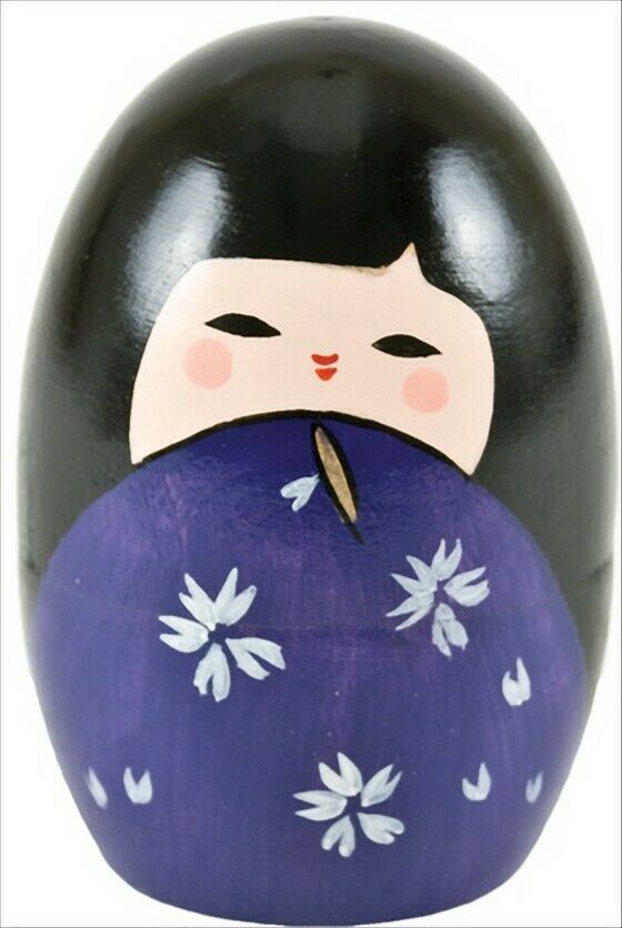 Japanese Kokeshi Dolls Matryoshka Russian Nesting Dolls (5pcs Nesting) (purple)