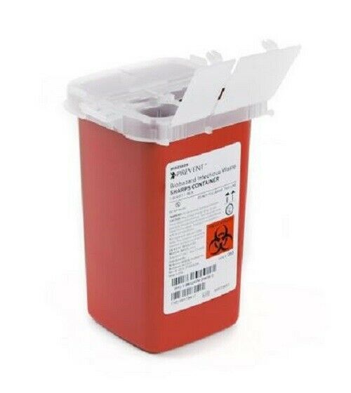 Sharps Container Biohazard Infectious Waste Prevent 1 Quart Needle Disposal