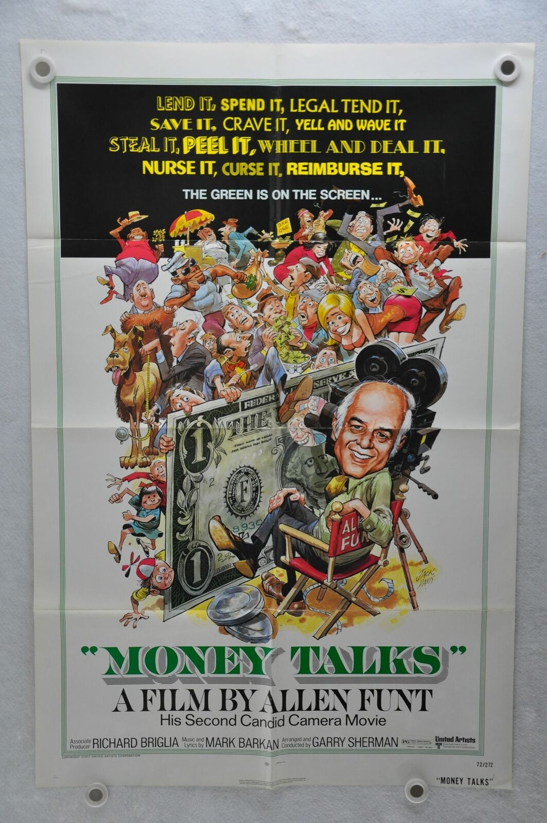 1972 Money Talks Original 1sh Movie Poster 27 X 41 Muhammad Ali, David Mcharris,
