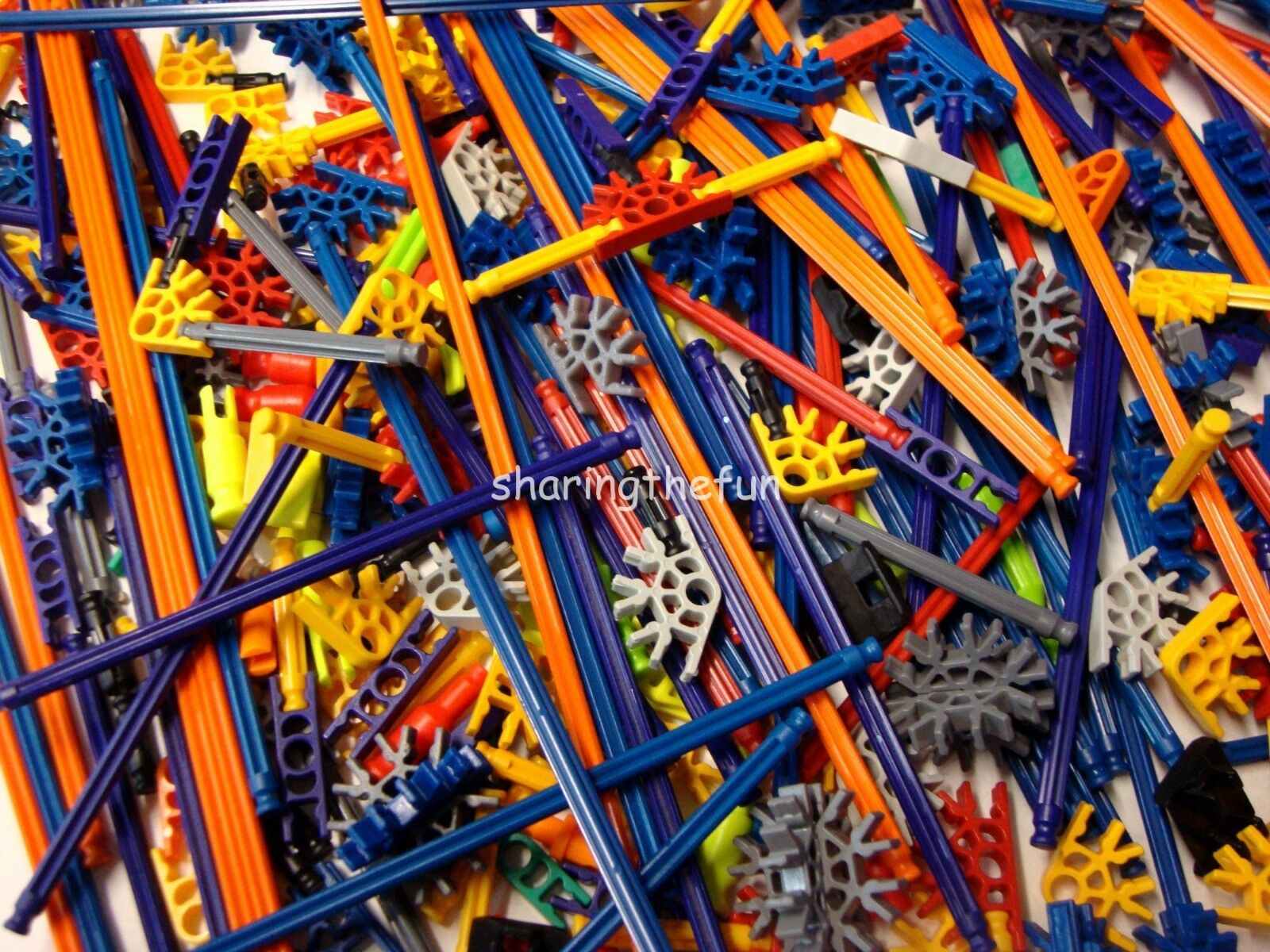 100 Micro Knex Rods & Connectors Random Mixed Mini K'nex Parts / Pieces Lot