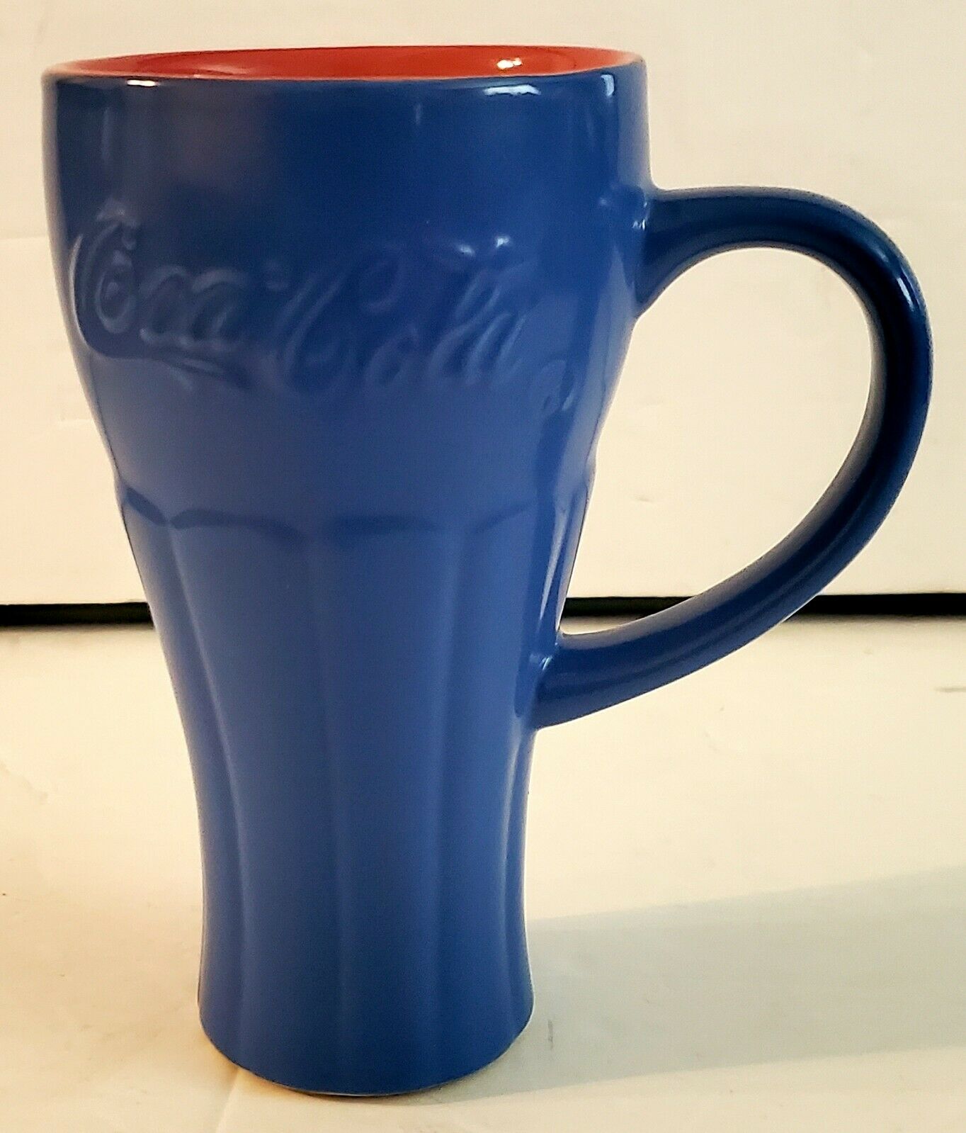 Vintage Coca Cola Ceramic Mug 1998  Light Blue