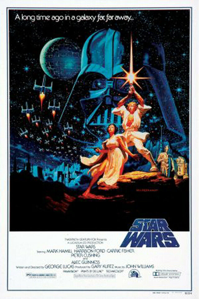Star Wars (1977) Movie Poster Style B, Reproduction, Ss, Unused, Nm, Rolled